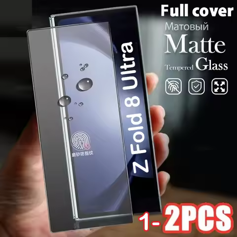 2Pcs Matte External 9H Tempered Glass for Samsung Galaxy Z Fold 8 Ultra 7 6 5 4 3 2 Anti Fingerprint