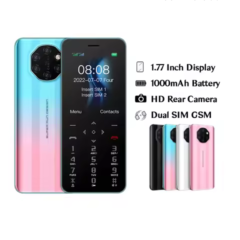 DOOV A66 S10W Mini Cartoon Mobile Phone,1.77 ",2G GSM, Dual SIM, MP3,Camera,1000mah,Flashlight, Smal
