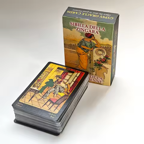 Gypsy Oracle Deck English and Spanish Edition 52 Pcs Oracle Cards Printed on 350GSM Double-embossed