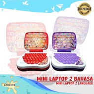 Acekids Mainan Edukasi Anak Laptop Mini 2 Bahasa Murah Original - JSP2351