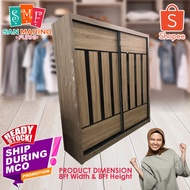 [SHIP DURING MCO] 8x8 Feet Sliding Door Wardrobe / Wardrobe with Large hanging space / Almari Baju /