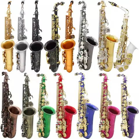 SLADE Student Alto Saxophone E Flat Beginner Saxophone Complete Set with Case Mouthpiece Strap Reed 