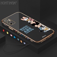 （Lokal Ready）Hontinga Softcase Case Casing hp Xiaomi Redmi Note 10 5G Note 10 Pro Note 7 Pro Note7 Note 8 Pro Casing Cartoon (Disney) Warna Solid Mewah Berlapis Lembut silikon TPU kesing Case hp Anti Gores Air Karet untuk Anak softcase