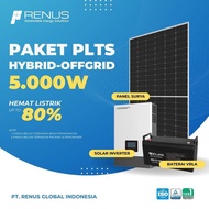 PAKET PLTS HYBRID OFFGRID 5000W SIAP PASANG
