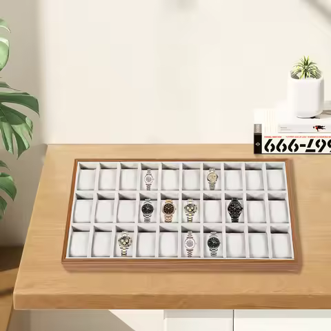 30 Compartments Mdf Watch Box Display Case Organizer Jewelry Storage Used To Store Watches, As Well 