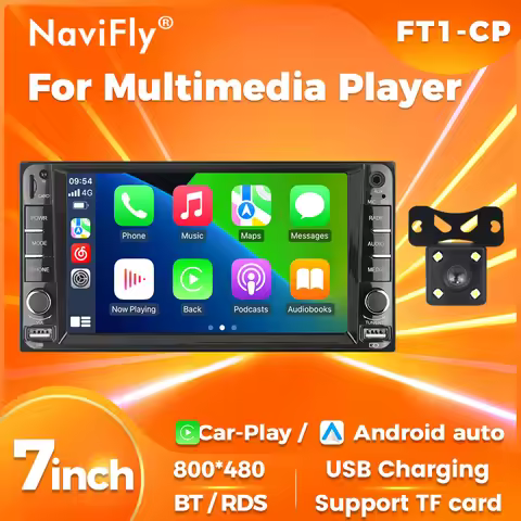 2024 New 800*480 7-inch Multimedia Car Radio RDS+BT Carplay+Auto Video Player For Toyota VIOS CROWN