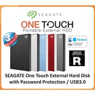 SEAGATE ONE TOUCH External HDD Harddisk With Password EXTERNAL HARD DISK 1TB/ 2TB