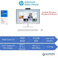 HP 24-cr0145d replacement 24-cr0029d All-in-One Desktop PC (Intel i3 1315U/8GB DDR4/512GB SSD/Intel®