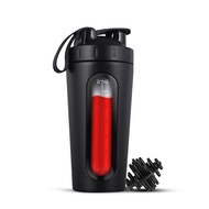 【FAS】-Shaker Bottles for Protein Mixes Stainless Steel Protein Shaker Not Stays Cold/Hot, Visible Window Metal Shaker Cups