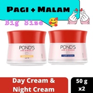 Paket PONDS Age Miracle Moisturizer Youthful Glow Retinol Day + Night Cream 50gr - Cream Pagi dan Ma
