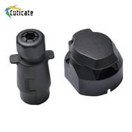 [Cuticate] 7-Pin 7 Way 12V Truck Trailer Boat Line Light Plug Socket Connector Adapter