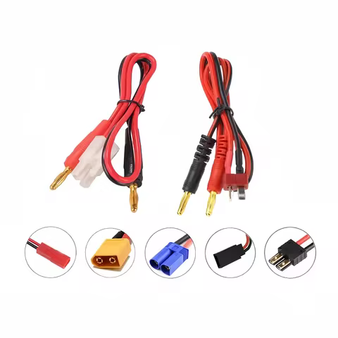 15B6AC charger balanced charging cable 4mm banana head to XT60 T plug XT90 EC JST DuPont plug adapte