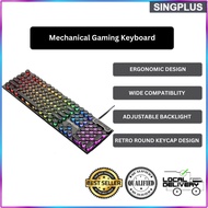 104 Keys RGB Backlit Mechanical Keyboard Wired Computer pudding keycap Gaming Keyboard