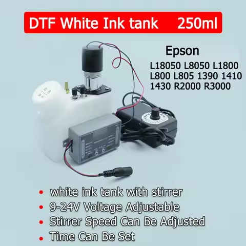 L1800 L8050 DTF White Ink tank With Stirrer Timer Adjustable Voltage Power Supply For Epson L18050 L
