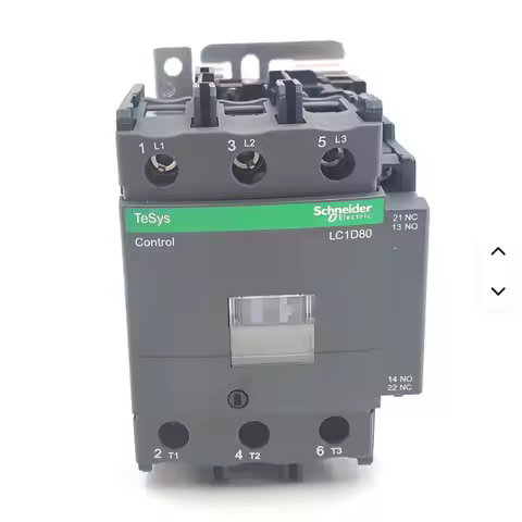 LC1D80P7C LC1D80P7 Contactor, 3P(3NO), AC-3/AC-3e, 440V, 80A, 230V AC 50/60Hz coil, screw clamp term