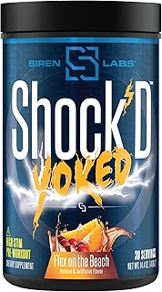 Siren Labs Shock’D Yoked High Stim Pre-Workout – Caffeine, Taurine, Citrulline Malate, Agmatine, Bet