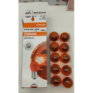 OSRAM Original PY21W 12V BAU15S 1-Heart Turn Signal Light Bulb (Slanted Leg) GENUINE