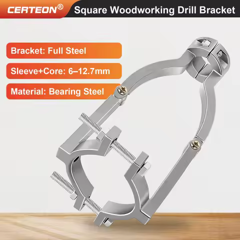 Square Woodworking Drill Bracket Mortise Drill Bit Set Hollow Chisel Core Bit Square Hole Cutter 6-1