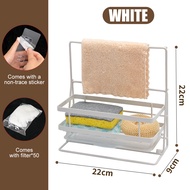 Sponge Holder Kitchen Sink Drainer Filter Rack Aluminum Kitchen Storage Sink Filter Shelf Rak Besi Penapis Sink with 50 filter Bags