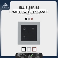 [SAHN] สมาร์ทสวิตช์ 3 ปุ่ม (Smart Home) Smart Switch 3 Gang (E03-IOTT) สวิตช์ไฟอัจฉริยะ ใช้งานผ่านแอ