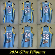 201 \12304; Heat-Pressed】New Original 2024 Gilas Pilipinas Jerseys June Mar Fardo CJ Perez
