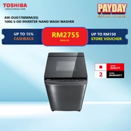 Toshiba AW-DUG1700WM(SS) 16KG Ultra Fine Bubble SDD Inverter NANO Wash Washing Machine / Washer / Me