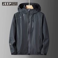 JEEP SPIRIT ฤดูใบไม้ผลิและฤดูใบไม้ร่วงปกติ Workwear ผู้ชายและผู้หญิงกลางแจ้งกันน้ำ Workwear Jacket ค