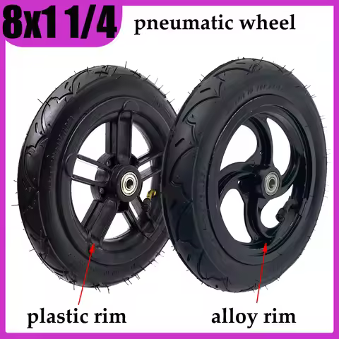 8x1 1/4 Pneumatic Wheel for A-bike Folding Electric Scooter E-twow Replace Inner Tube Outer Tire Acc