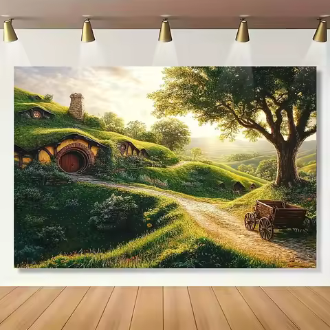 Lord of the Rings theme background banner, 100% polyester fiber, room aesthetic festival wall decora
