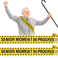 Outus 2 Pcs Senior Moment in Progress Party Tape Over The Hill Birthday Decorations Banner Funny Bir