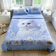 New 5D Summer Cool Quilt Cool Silk Bed Cover Summer Quilt Digital Printed Cool Silk Bed Skirt Bed Co