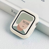 HIPHI เคสแอปเปิ้ลวอช + ฟิลม์กระจกในตัว case สําหรับ Applewatch 7 6 5 4 Se เคสกระจก ขนาด38mm/41/40mm 44/45มม . เคสแอปเปิ้ลวอช