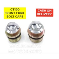 CT100 FRONT FORK BOLT CAPS