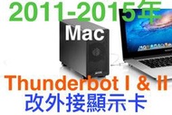 『售』讓2011-2015 Mac電腦『起死回生』！ 配備Thunderbolt I &amp; II 改外接顯示卡