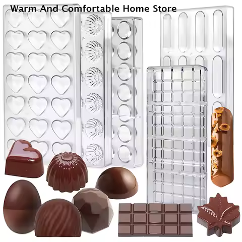 3D Filled Chocolate Candy Mold Baking Polycarbonate Chocolate Molds Confectionery Bonbons Form Mould