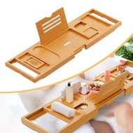 [szlztmy2mg] Bath Table Tray Bath Tub Tray Telescopic Storage Multipurpose Tub Shelf Storage Rack Ba