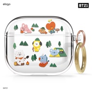 elago AirPods3 Case BT21 FLOWER (เคสใส+พวงกุญแจ BT21) ลิขสิทธิ์แท้จากตัวแทนจำหน่าย
