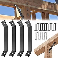 ITEVE.GD 45 Degree Inside Mount Brackets 7"x1-1/3" - Heavy Duty Steel Brackets for Wood Post to Beam