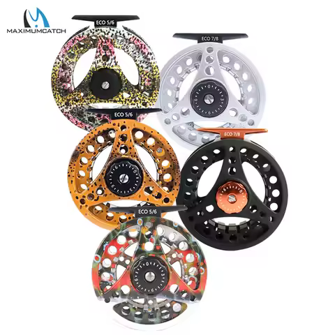 Maximumcatch High Quality ECO 2/3/4/5/6/7/8WT Fly Reel Large Arbor Aluminum Fly Fishing Reel Hand-Ch