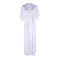 Cotton Long Beach Dress Lace Sunscreen Jacket Beach Cover up  Swim wear Cover up Swimsuit Bikini Ove