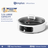 Simplus 3.2L Multi-function Electric Hot Pot 1400W Household Nonstick Electric Cooker Hotpot/Soup Pe