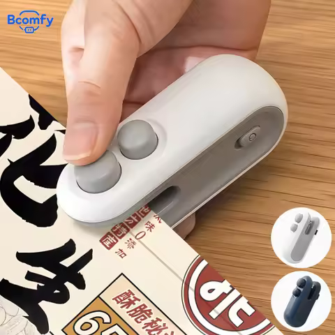 Mini Plastic Bags Sealer Portable Heat Sealing Machine for Snacks 2-in-1 Rechargeable Handheld Food 