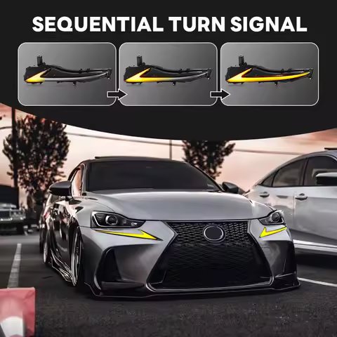 2Pcs LED RGB DRL Lamps Assembly For Lexus IS250 IS350 IS200t IS300 2017-2020 Daytime Running Lights