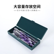 Quick Shipping Japan MUJI Genuine MUJI Student Simple Retro Pencil Case Transparent Frosted Large-Capacity Plastic Stationery Box