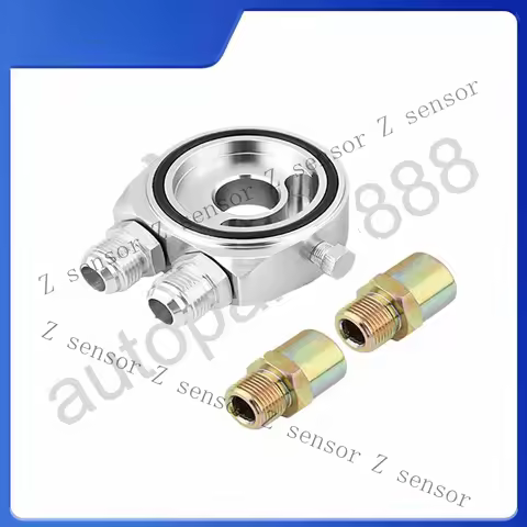Z+ M20X1.5 Oil Filter Cooler Aluminum Sandwich Re Locator Plate Adapter 1/8Npt 10An