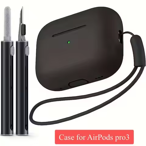 Case for AirPods Pro 3rd Generation Case 2025 with Cleaner Kit,Soft Silicone Protective Case for App