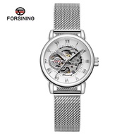 Reloj Mujer FORSINING Fashion Woman Watch Mechanical Automatic Movement Wristwatch Mesh strap Band F