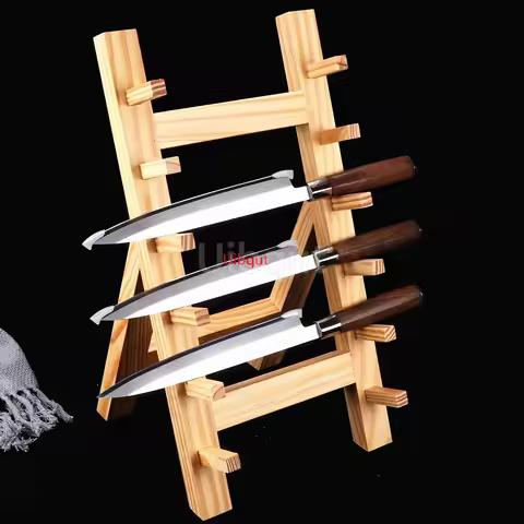 Japanese bayonet wooden knife rest wooden holder swinging knife rack wooden shelf willow knife sushi