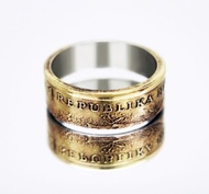 克羅地亞硬幣戒指 10 lipa 1993-2017 克羅地亞戒指硬幣戒指男士硬幣戒指