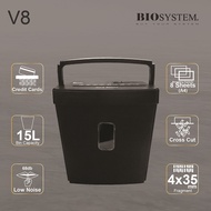 BIOSYSTEM PERSONAL SHREDDER V8 Cross Cut - 8 sheets (15 Liters) (Paper Shredder, Shredder Machine, O